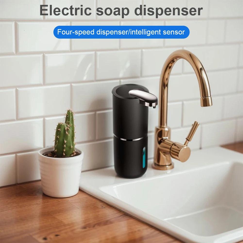380ml Automatic Touchless Soap Dispenser with USB Charging and Infrared Sensor for Home Bathroom and Kitchen Use