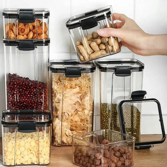 Food Storage Containers Set with Lids, Ideal for Kitchen Pantry Organization and Storage