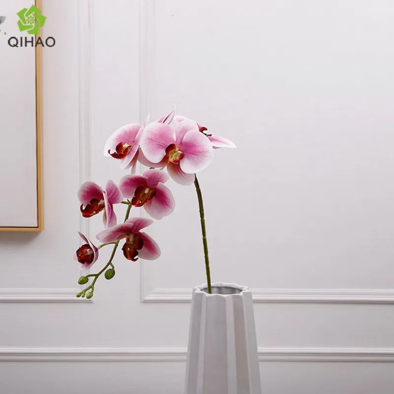 Artificial Butterfly Orchid Fake Phalaenopsis Flowers Artificial Orchid Stem Plants for Wedding Home Decoration