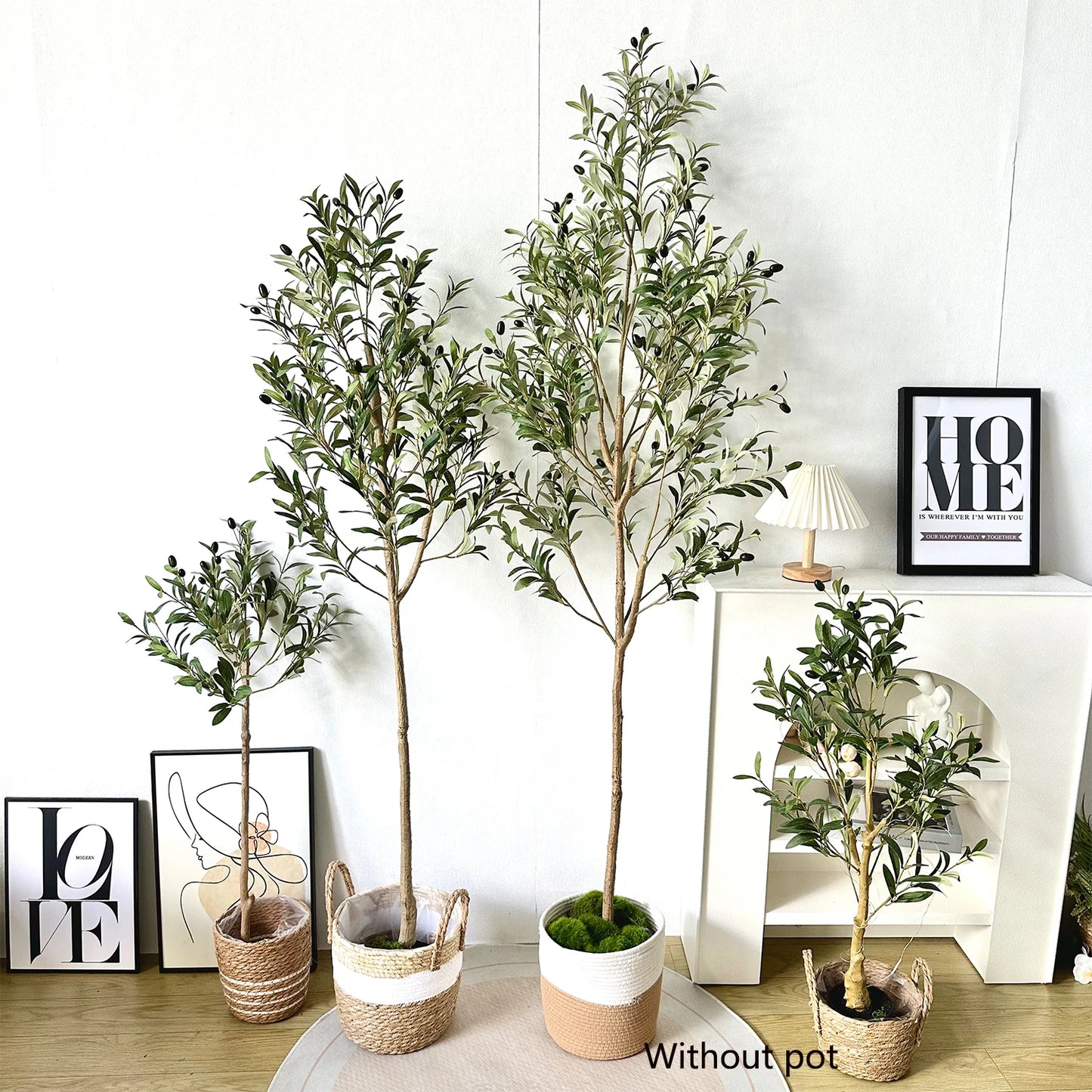 65-200CM Large Artificial Olive Plant tree Branches Fake plant Plastic Ornamental outdoor faux Plant for Home garden Room Decor