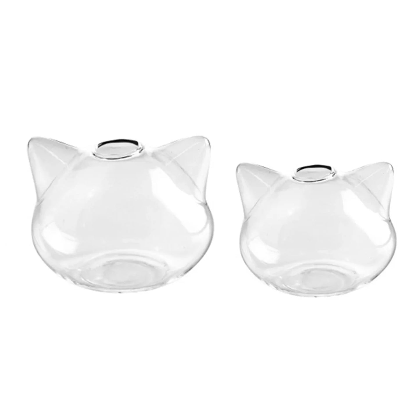 Cartoon Cat Glass Vases Hydroponic Landscape Holder Succulent Terrarium Planters for Tabletop Succulent Air Plant Planter