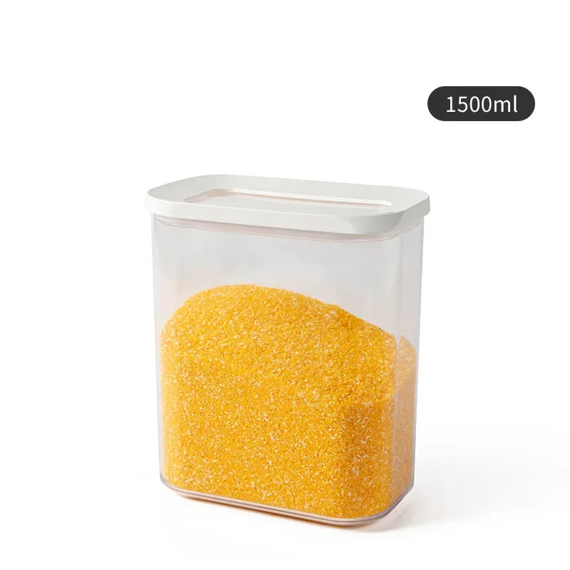 Sealed Grain Storage Box Transparent Food Cereal Kitchen Storage Container Rice Tank Barrel Coffee Bean Organizer Kitchen Tools