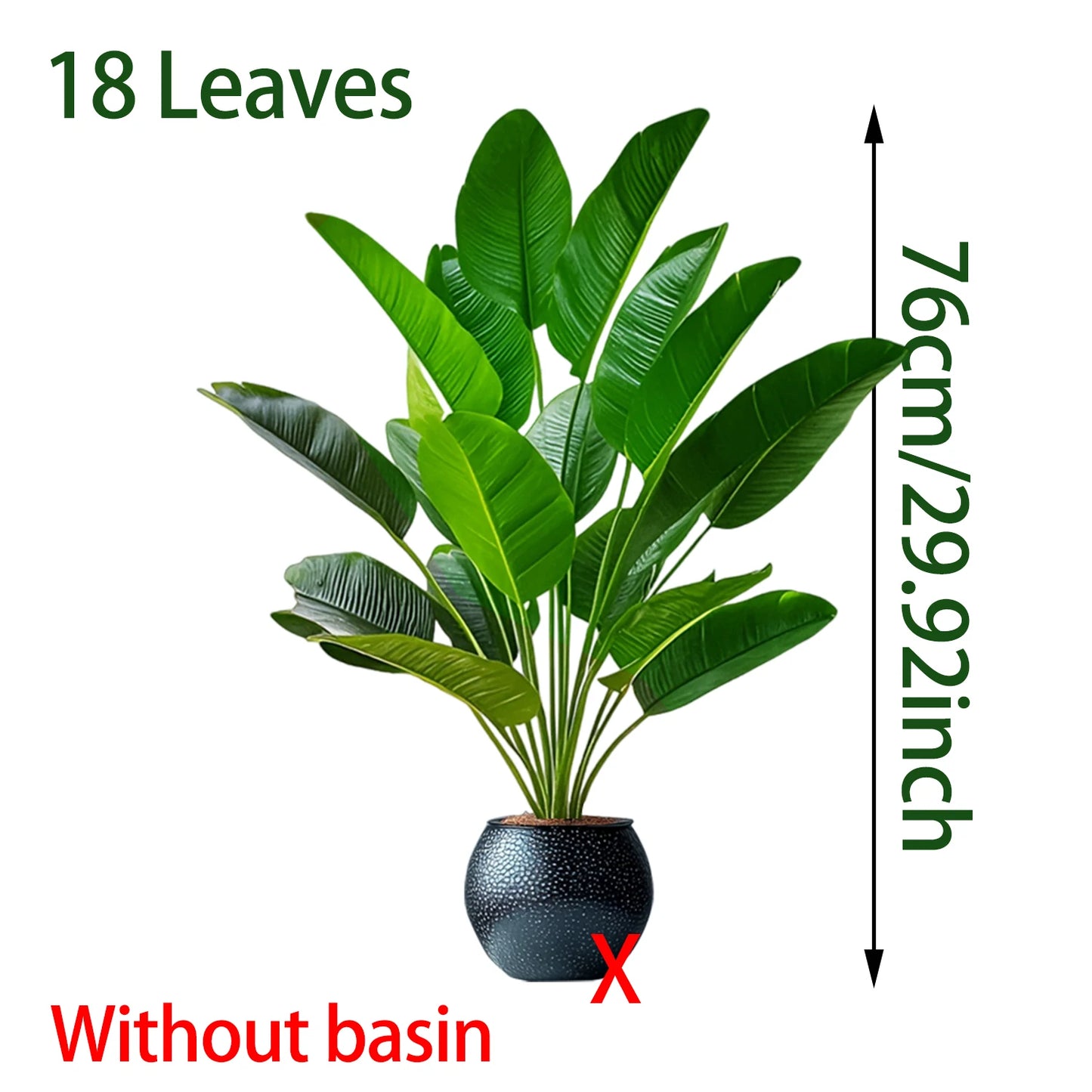 1pc Artificial Plants Large Tropical Palm Tree Fake Banana Plants Leaves Real Touch Plastic Monstera Simulated Plant for Home