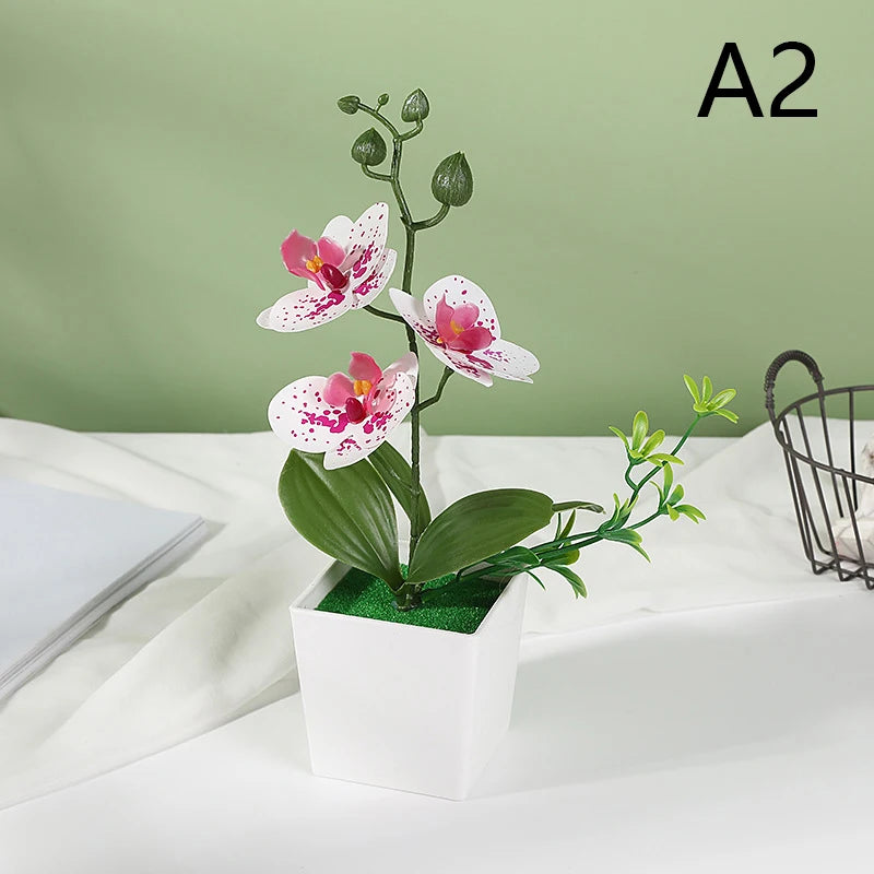 Artificial Plant Bonsai Small Flower Potted Plants Fake Flower Potted Decorations Suitable For Home Decoration Hotel Garden Deco