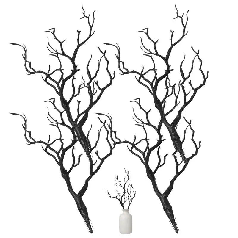 4pcs Artificial Dried Branch Simulation Antlers Tree Branch Fake Plastic Decor Dried Twig Branches Twigs Home Festival Vase