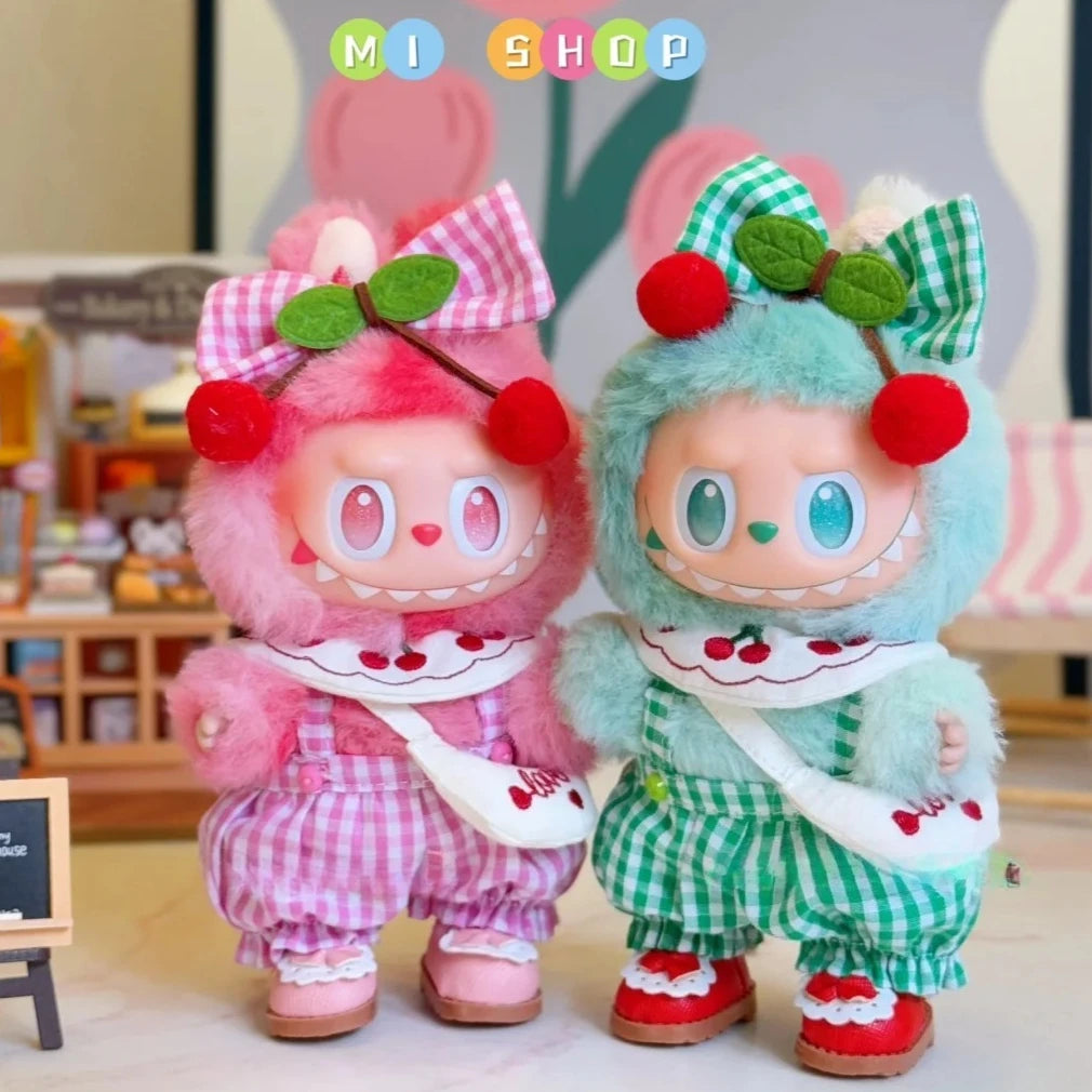 Labubu Ropa 3.0 Western Cowboy Jumpsuit with Hat Set for V1/V2 Labubu Outfit Cute Doll Clothes Accessories Trendy Gift