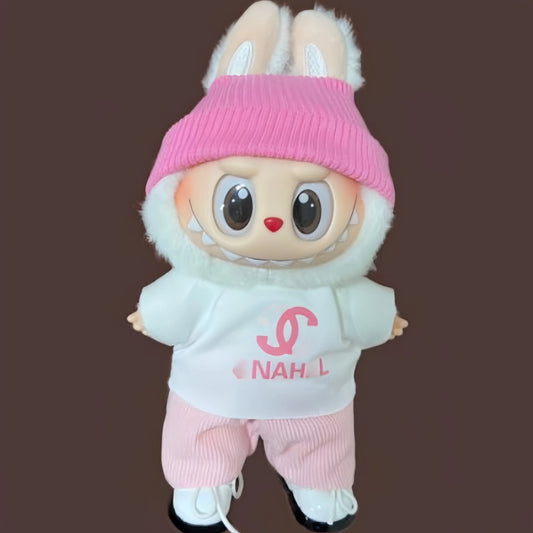 Clothes for labubu 17cm doll, a great gift for friends. Delicate workmanship, clean trimming. fashionable style