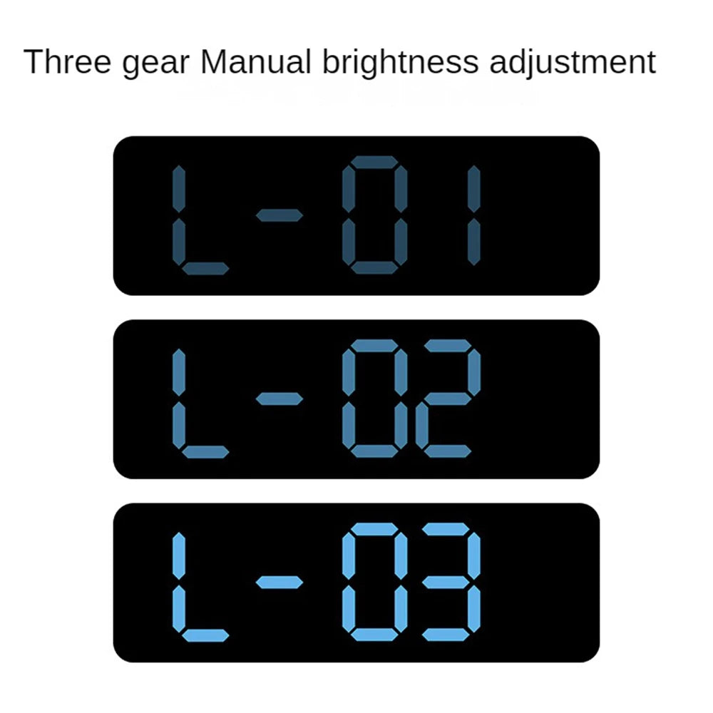 Large Digital Wall Clock Temperature and Humidity Week Display Brightness Adjustable Electronic LED Table Alarm Clock 12/24H