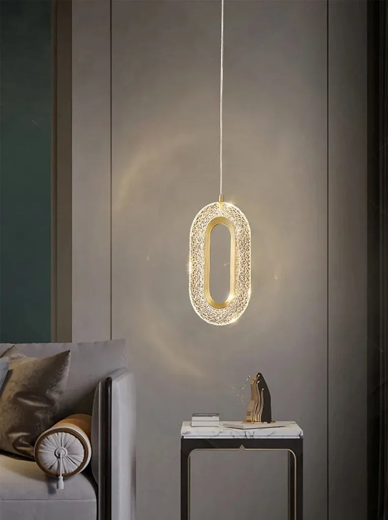 Nordic Luxury Bedside Chandelier Long Line Living Room Background Wall Light Study Chandelier Bedroom Bedside Small Chandelier
