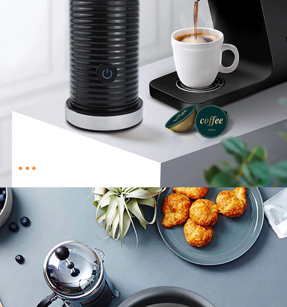 220V 500W Electric Milk Frother Cold/Hot Dual Effect Multifunction Foam Maker Latte Cappuccino Chocolate Automatic Milk Foamer