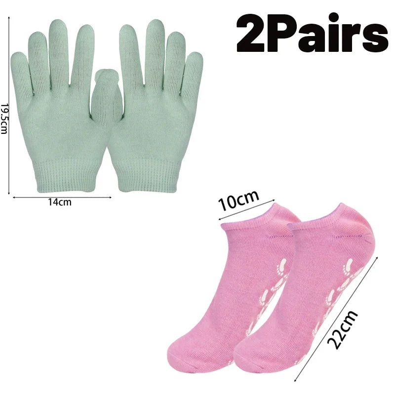 Reusable Moisturizing Mask Socks Exfoliating Anti Crack Silicone Protective Gloves Dry Dead Skin Remover Hand Foot Care Tools