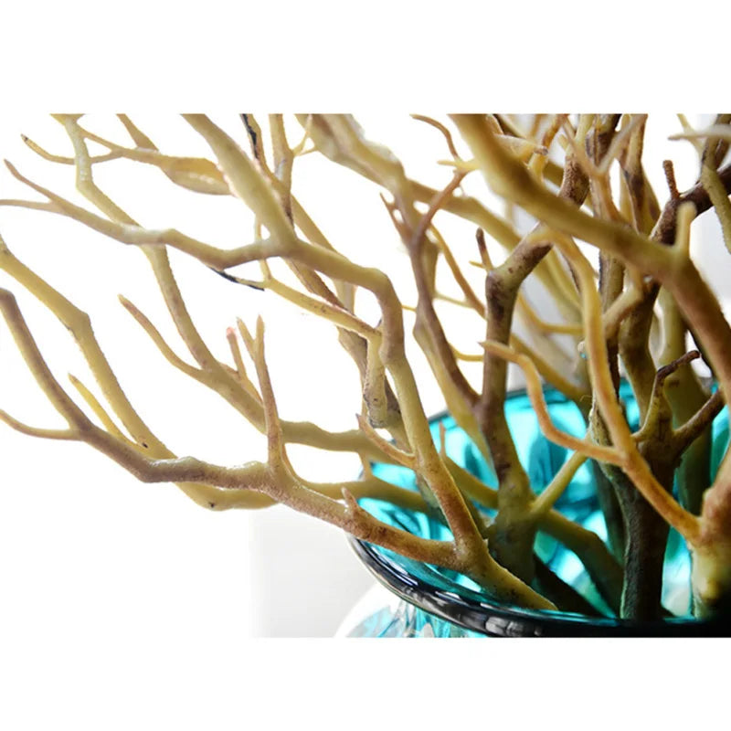 3PCS Artificial Branch Plastic Branch Fake Tree Branch Vase Decoration Dried Twigs Stems Antler Willow Dry Flower For Home