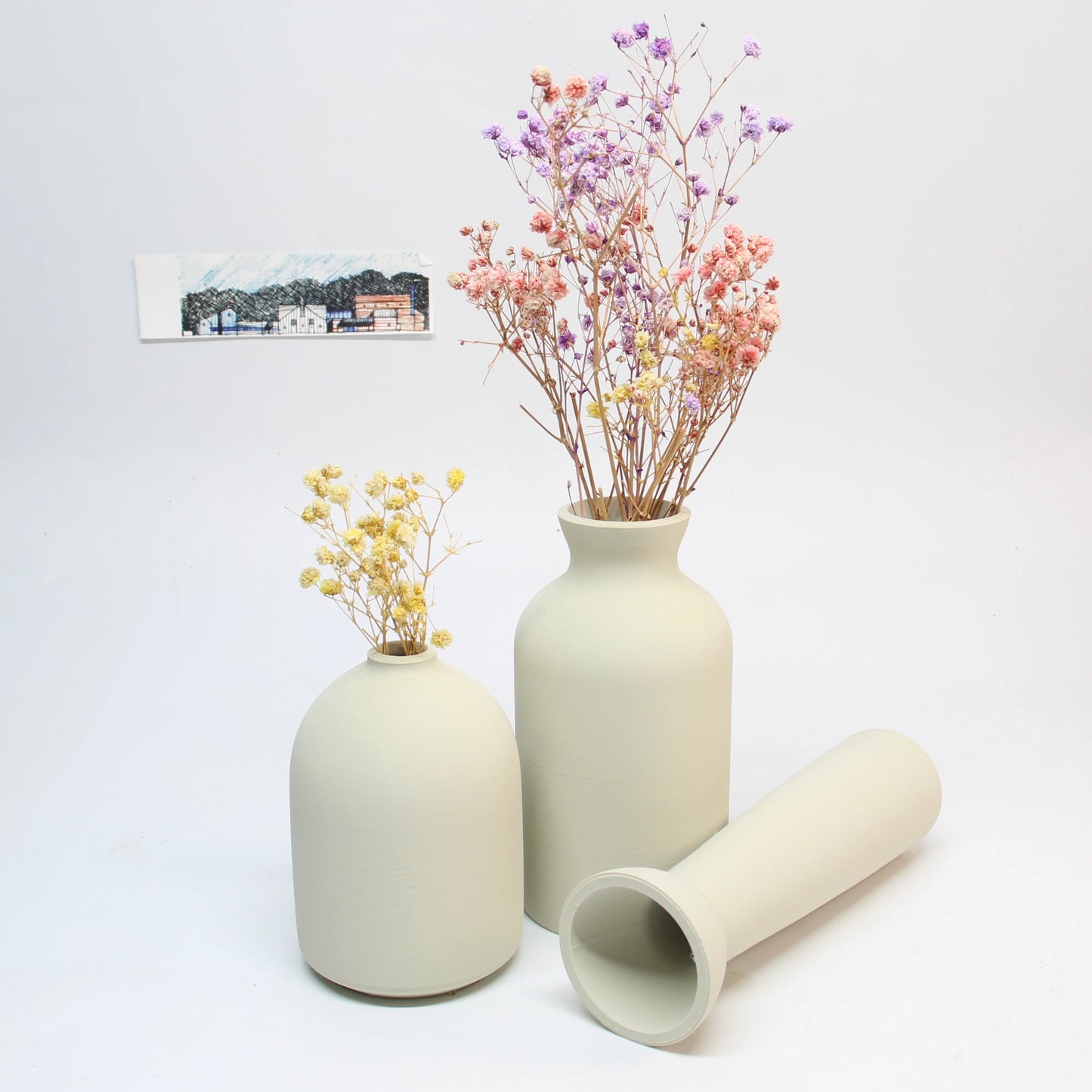 3-Piece Art Vase Set, Bohemian Vase, Office Vase Ornaments, Home Decoration Vase