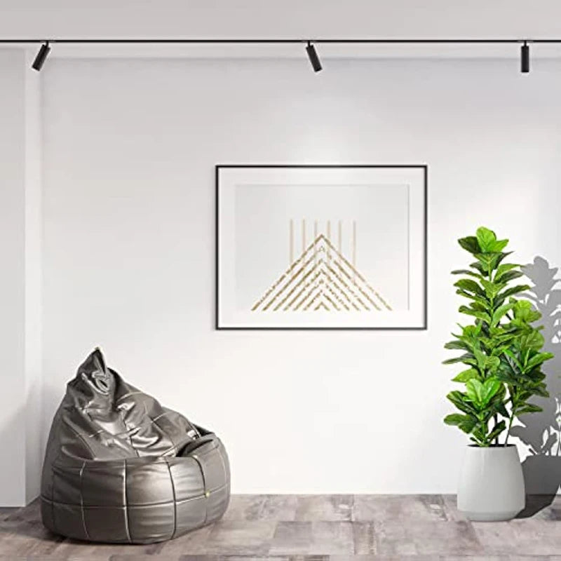 3.9FT Tropical Tree Large Artificial Ficus Plants Branches Plastic Fake Leafs Green Banyan Tree For Home Garden Room Shop Decor