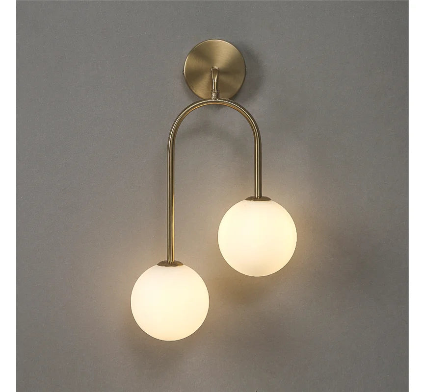 Creative Glass Ball Wall Lamps Modern Bedroom Bedside Lamp Living Room Background Wall Lights Home Decoration Lighting Fixtures