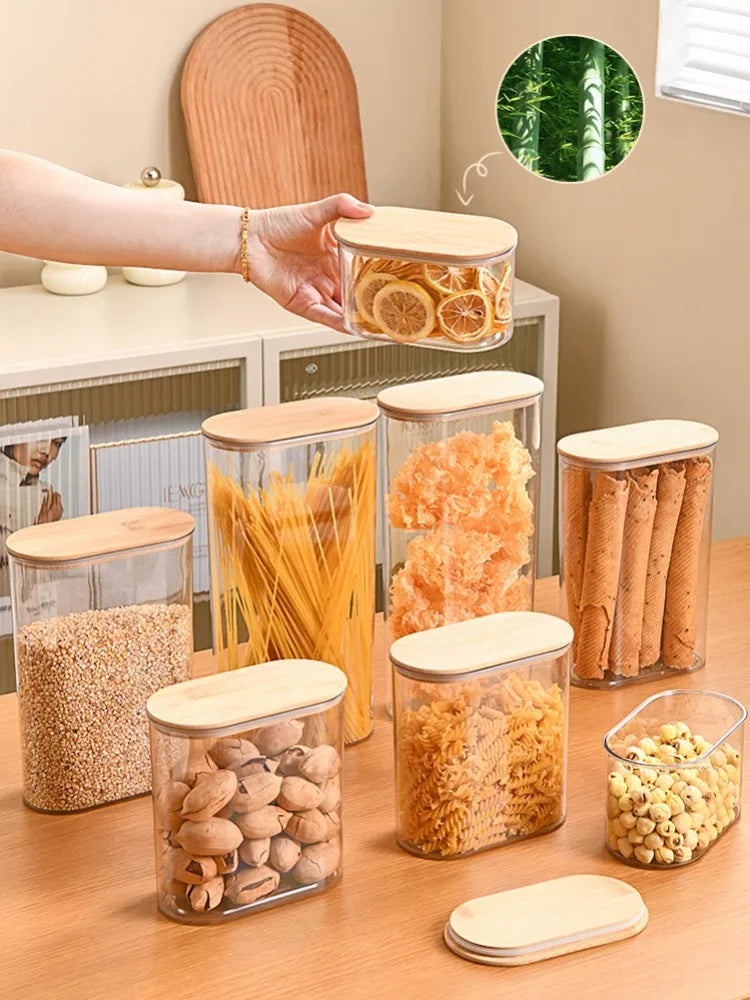 Storage Containers with Lids,Clear Food Jars Fits for Pantry,Coffee Bar,Airtight Canisters for Organizer Pasta,Sugar,Coffee Bean