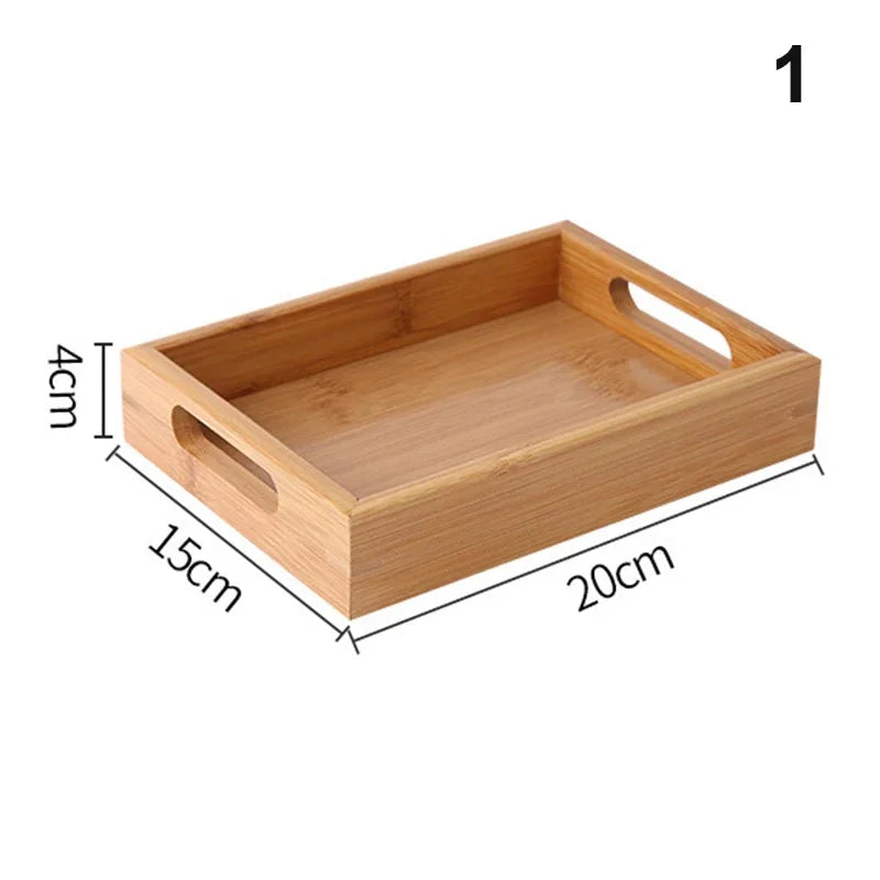 Bamboo Wooden Rectangular Tea Solid Wood Tray trays serving tray Kung Fu  Cup Tray Wooden Hotel Dinner Plate