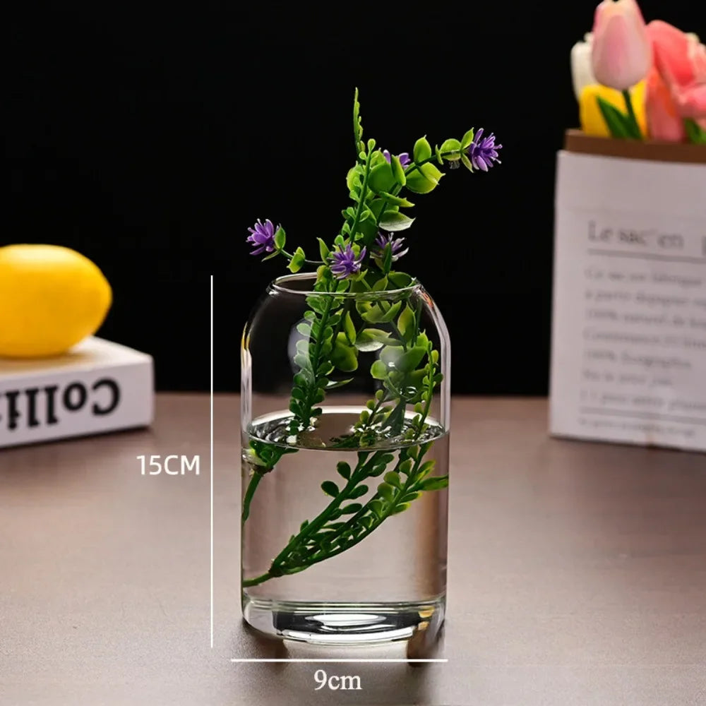 Creative Hydroponic Plant Glass Simple Modern Bottle Flower Vase for Centerpieces Desktop Home Dining Wedding Modern Wedding