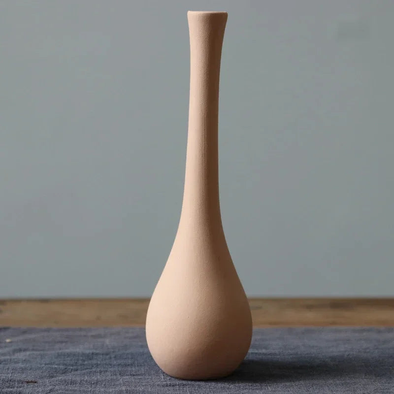 Plain Ceramic Vase Creative and Minimalist Arrangement Nordic Ins Style Decoration Pottery Props for Home Photography Plain Vas
