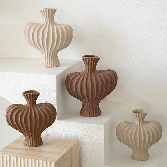 Creative Ceramic Vase Living Room Desktop Ornament   Flower Arrangement Dried Flower Retro Decor Vase Home Decor