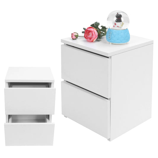 Bedside Table with 2 Drawers Modern Night Stand Table for Home Bedroom Living Room Side Table Nightstand Night Table Bedside
