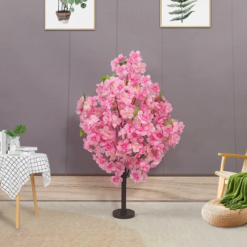 Artificial Cherry Tree Fake Plants Fake Tree Tabletop Living Room Pathway Guide DIY Party Wedding Decor Backdrop Home Decor
