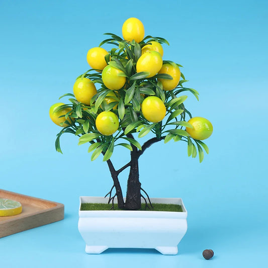 Artificial Lemon Plants Potted Fake Flower For Home Party And Garden Decoration Artificial Lemon Tree