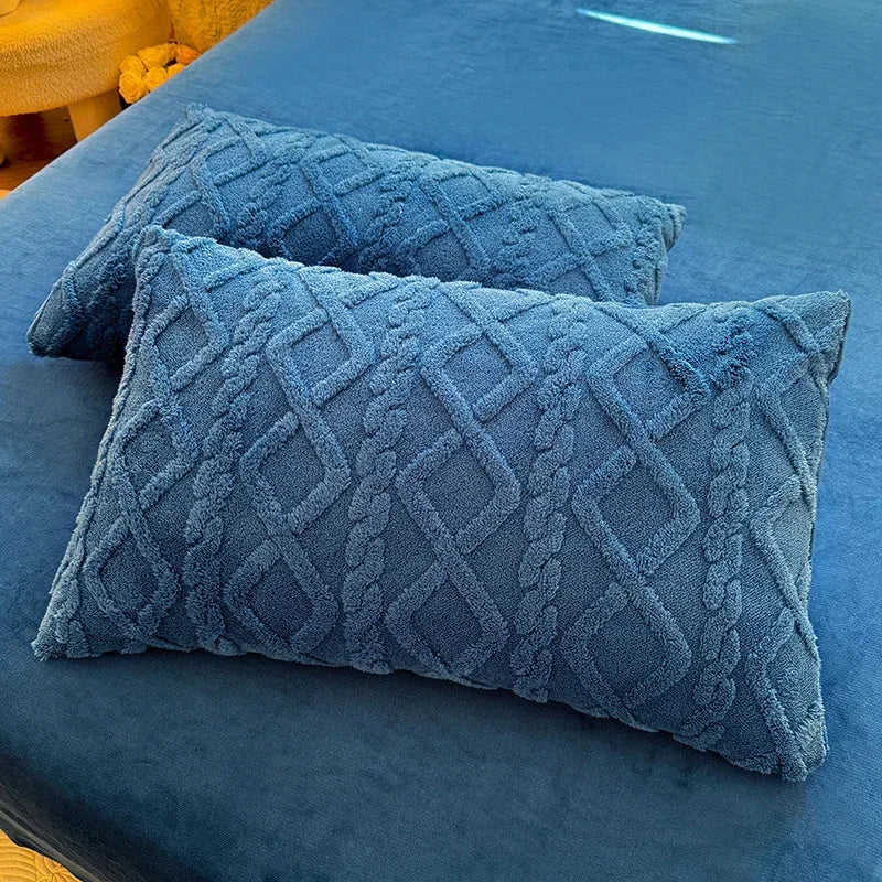 1pcs 2pcs Pillowcase Velvet Pillow Cover 48x74cm Pillowslip Rectangle Cushion Cover Warm Pillow Case Fundas De Almohada