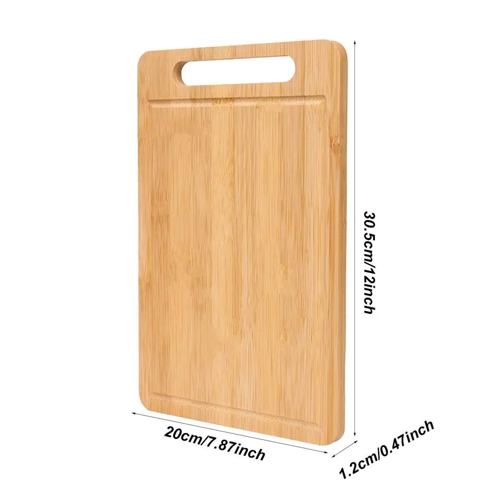 Bamboo Cutting Boards for Kitchen Household Thickened Double Sided Food Grade Portable Fruit Meat Chopping Kneading Dough Board