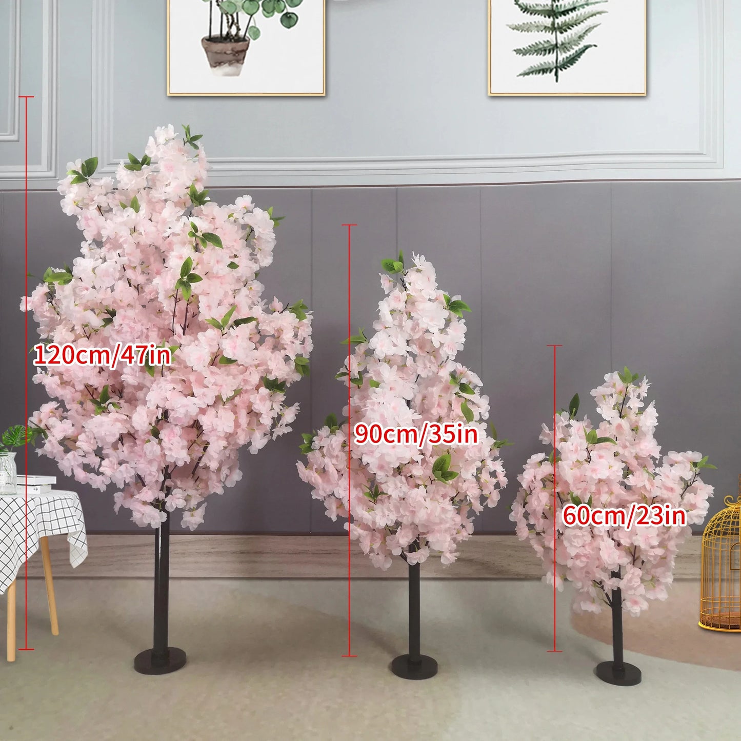 Artificial Cherry Tree Fake Plants Fake Tree Tabletop Living Room Pathway Guide DIY Party Wedding Decor Backdrop Home Decor