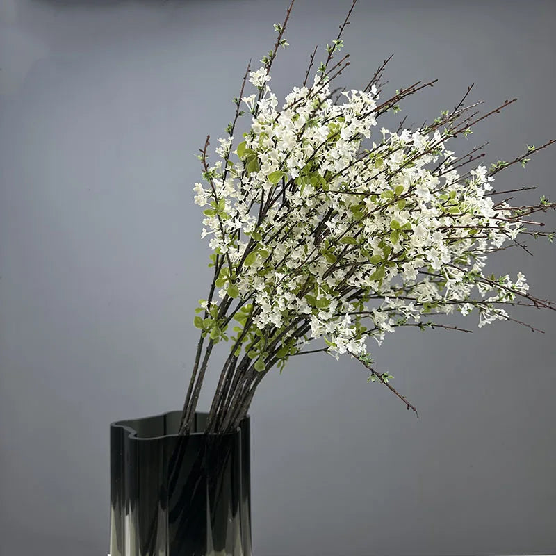 90CM Artificial Green Plant Home Dining Table Decoration Flower Branch Arrangement Accessories Snow Willow Branches