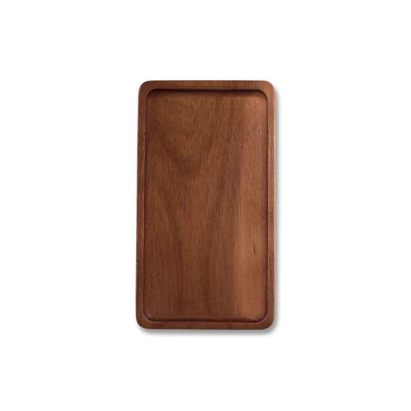 Solid Wooden Tray Rectangular Plate Fruit Snacks Food Storage Trays Hotel Home Oval Serving Tray Decorate Supplies