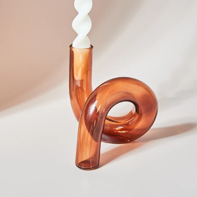 Glass Vases Clear Flower Vase Candle Holders Wedding Centerpieces Home Decoration Table Centerpieces Candlestick Holder