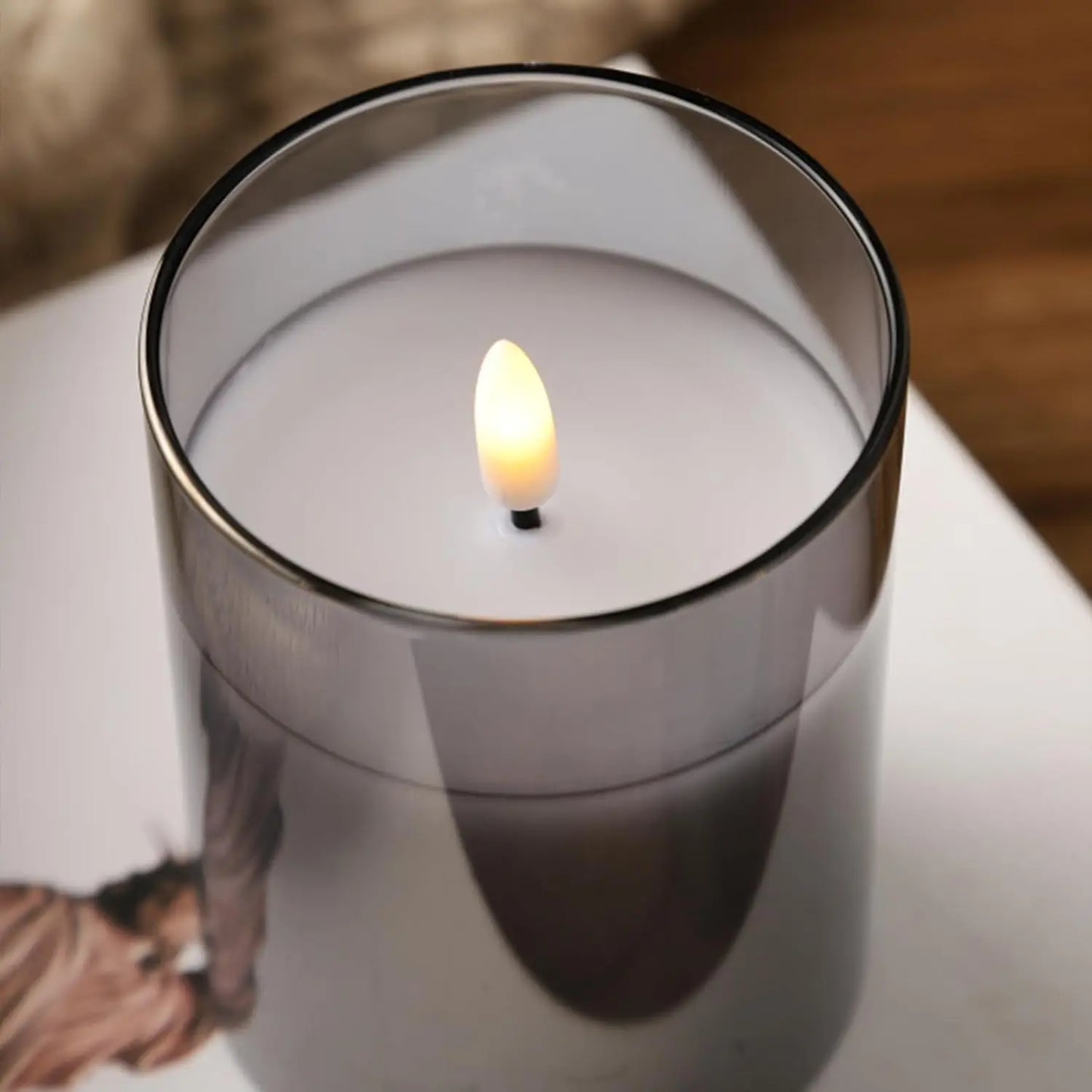 Flameless Candles 3D Wick Electric LED Candle Battery Operated with Remote Control for Party Hotel Wedding Birthday Decoration