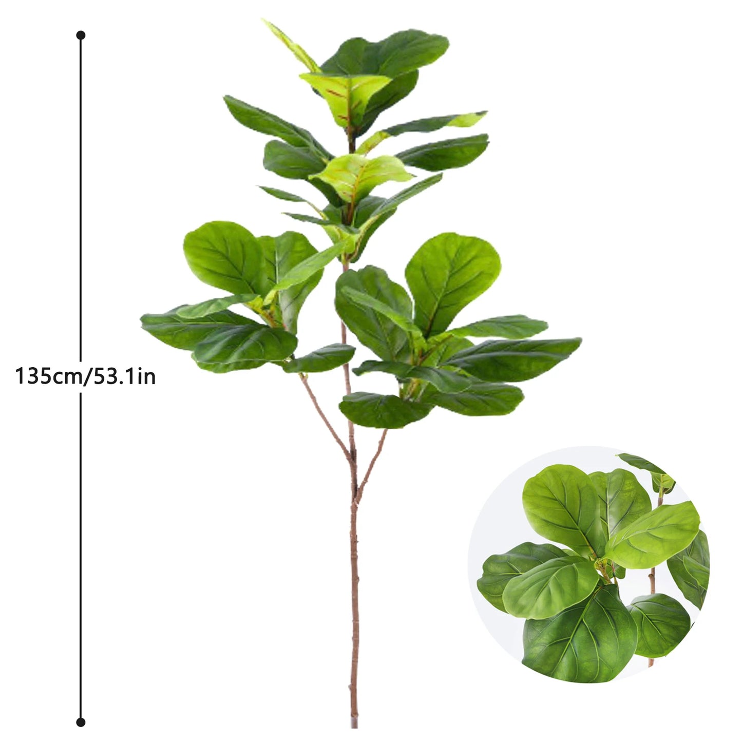 76-135cm  Artificial Plants Fake Bamboo Tree Branch Plastic Nandina Leaves Tall Green Landscape For Home Garden Decor