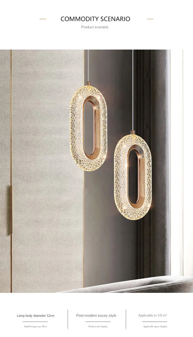 Nordic Luxury Bedside Chandelier Long Line Living Room Background Wall Light Study Chandelier Bedroom Bedside Small Chandelier