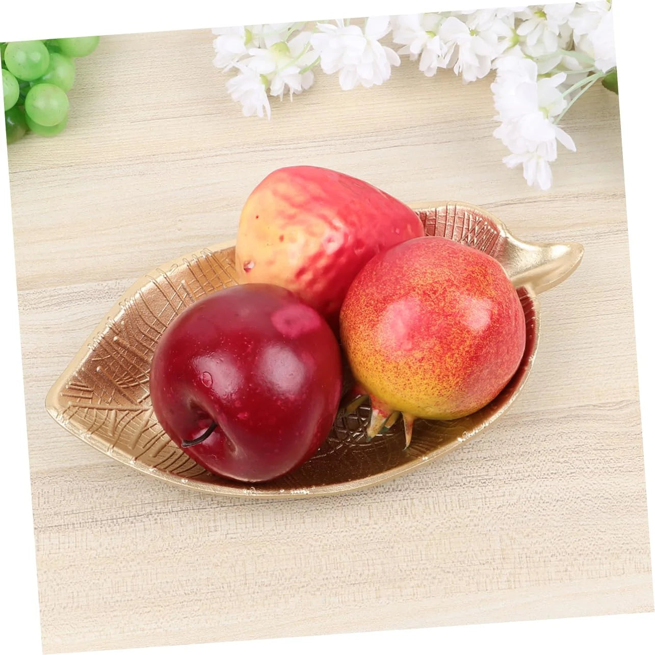 Nordic Wooden Tray Gold Leaf Shape Serving Tray Jewelry Pallet Fruit Snack Candy Dish Table Decoration Storage Organizer