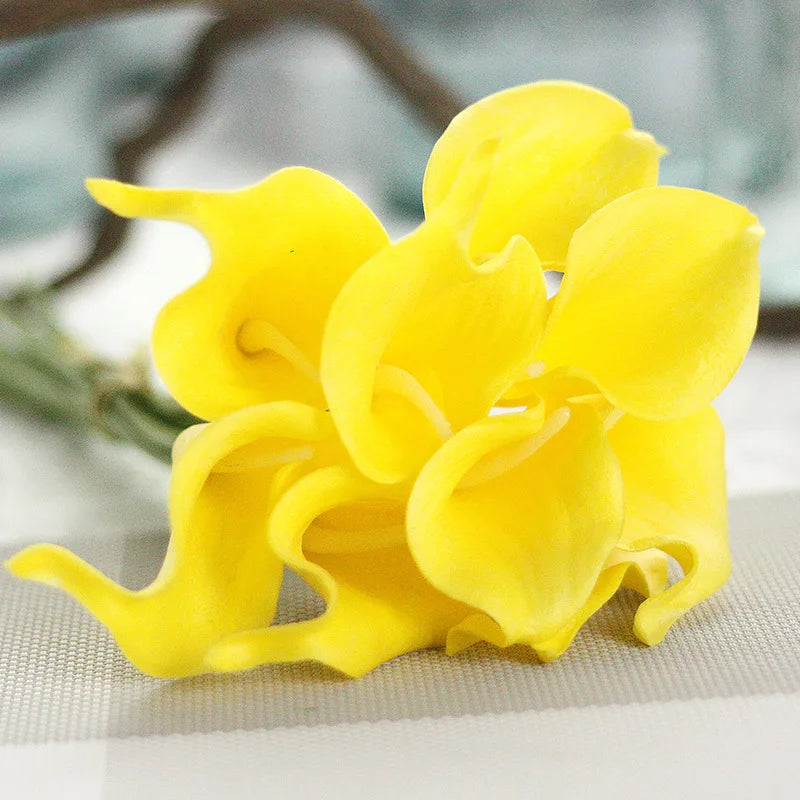 10/5Pcs Fake Calla Lily Artificial Flower Decorations for Home 37cm Flower Wedding Bridesmaids Bouquet