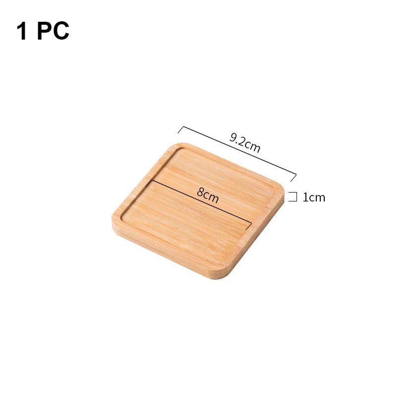 Wooden Soap Dispenser Tray Multi Bamboo Multi Shape Wooden Holder Pot Tray Home Decor Garden Supplies  Photography Props Coaster