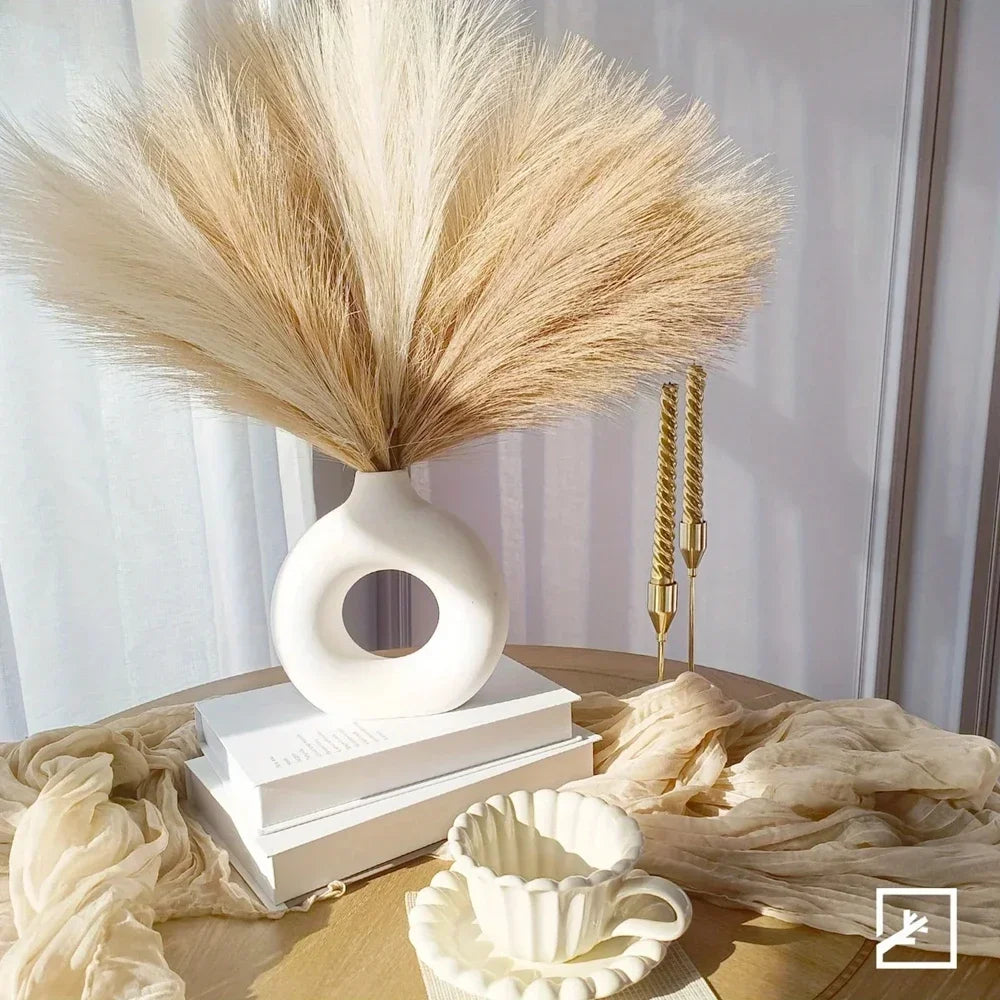 10pcs Artificial Pampas Grass Decor Flowers Fake Plant Reed forDIY Floral Table Arrange Flower Wedding Home Christmas Decoration