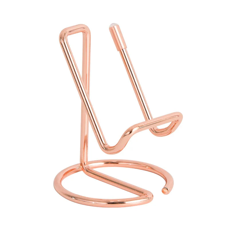 Cute Card Holder Gold Metal Paper Organizer Binder Clip Display Office Business for Men & Women Fashion Desktop Decorative