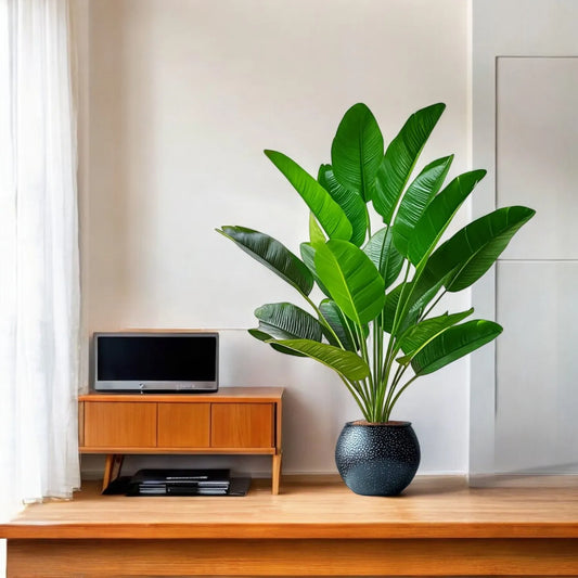 1pc Artificial Plants Large Tropical Palm Tree Fake Banana Plants Leaves Real Touch Plastic Monstera Simulated Plant for Home