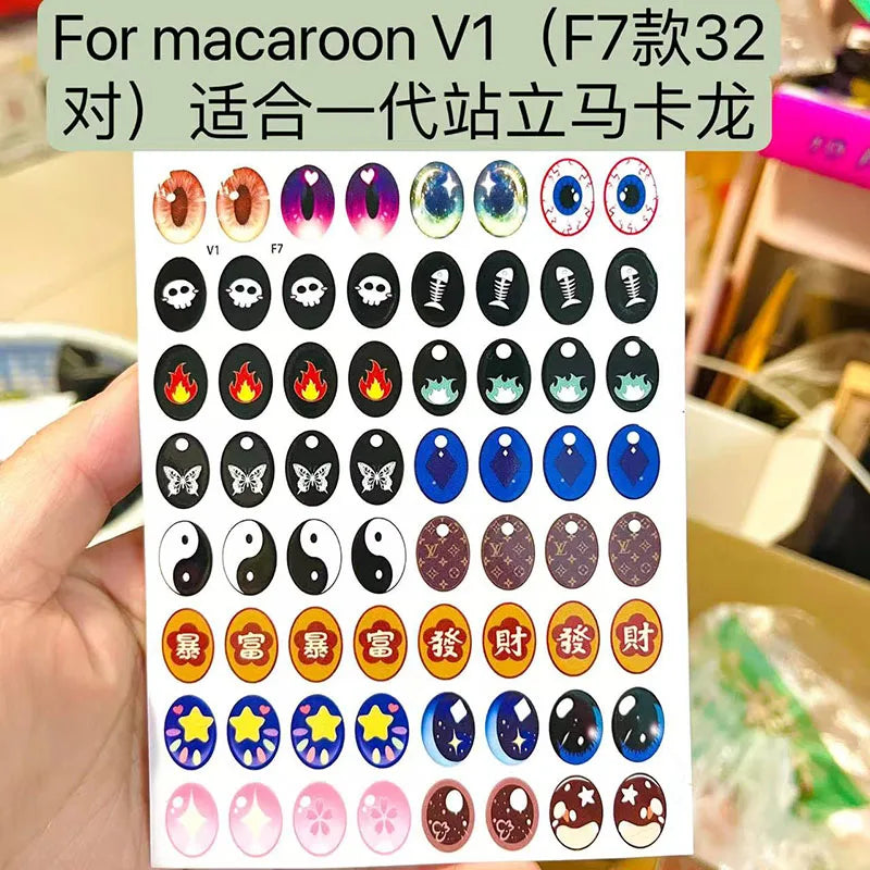 Labubu Diy Eyelash Sticker Modification Vinyl Doll Tool Labubu Makeup Material Eye Stickers Labubu Contact Lenses