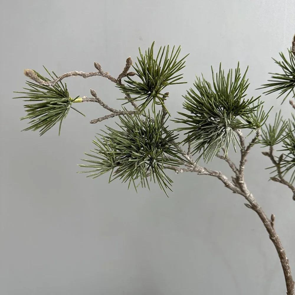 Green Artificial Pine Branch Luxury Realistic Pine Trees Plants Plastic Elegant Fake Plants Holiday Party Wedding