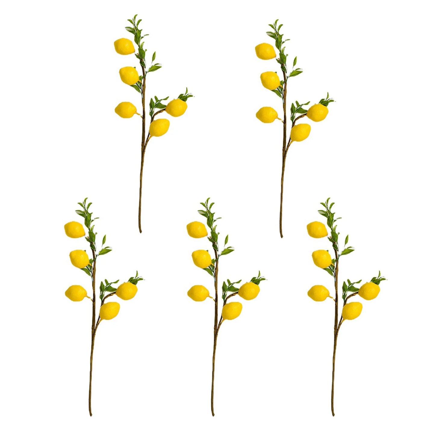 1/3/5/10pcs Simulation Lemon Branch Artificial Flowers Home Photography Props Fake Plants Lemon Fruit Home Flower Arrangement