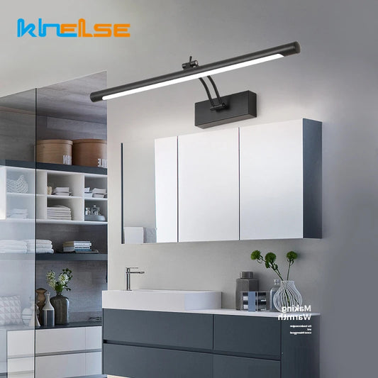 Bathroom Vanity LED Wall Lamp Picture Light Warerproof 40/55/70cm Adjustable Angle Makeup Cabinet Mirror Light Sconce Lighting