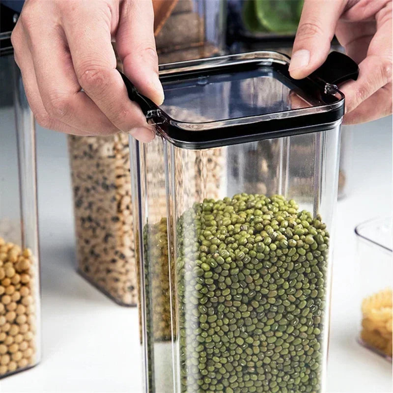 Kitchen Refrigerator Food Storage Container Multigrain Storage Tank Transparent Sealed Cans Noodle Box Bottle Canisters with Lid