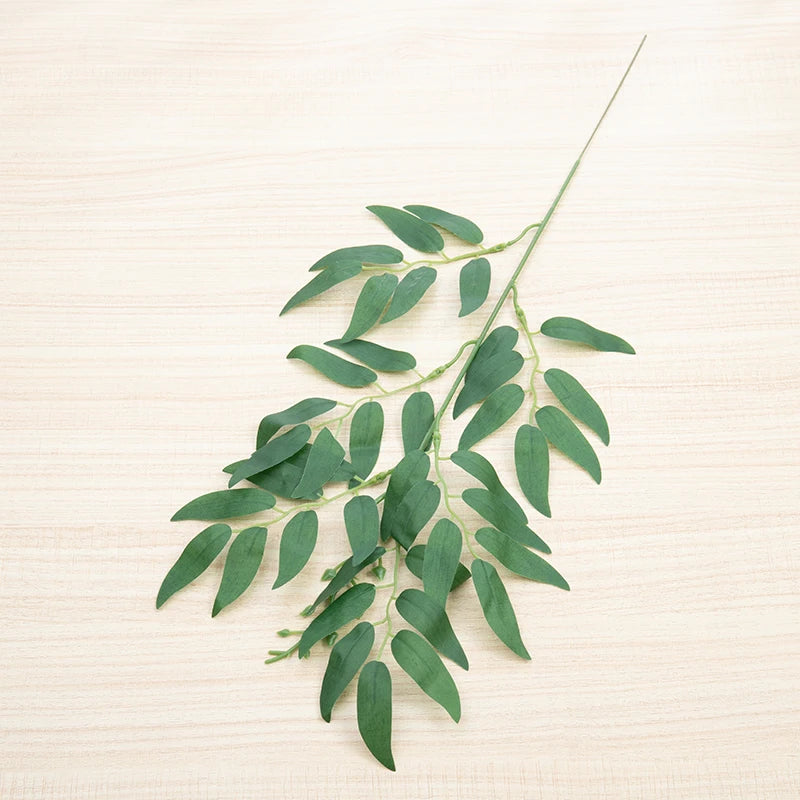 5pcs Artificial Plants Green Willow Leaves Silk Bouquet Home Garden For Vase Wedding Party Decoration Fake Flowers Grass Wreath