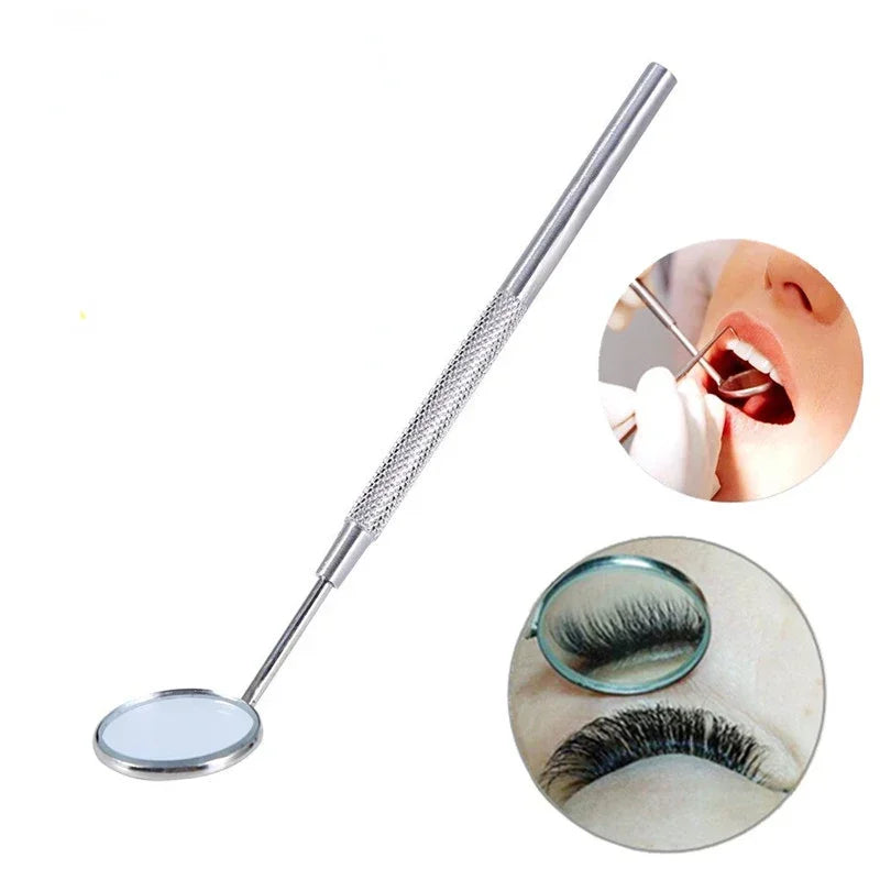 New Dental Mouth Mirrors Checking Eyelash Extension Makeup Mirrors Stainless Steel Teeth Whitening Clean Oral Eyelash