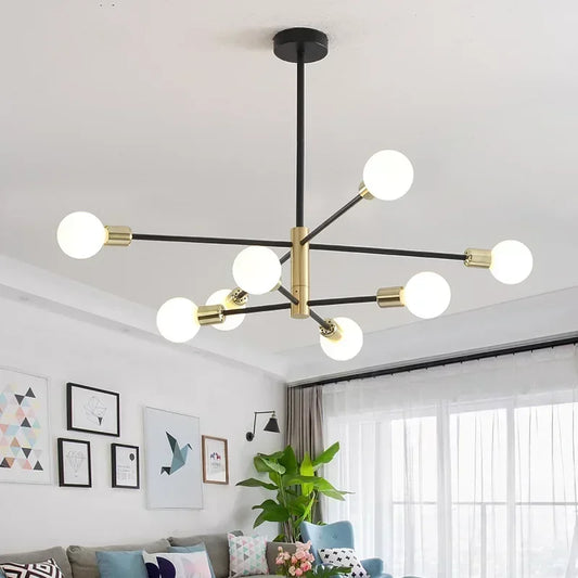 Postmodern Living Room Chandelier Dining Room Bedroom Light Luxury Nordic Lamps Simple Atmospheric Molecular Lamp  Home Decor